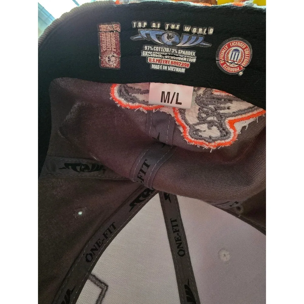 Vintage University of Miami Baseball Cap Men's Medium/Large Gray‎ Orange One Fit